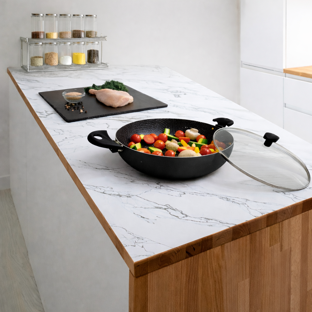 Caçarola Wok Paris Gourmet Com Tampa Antiaderente 2,9 Lt Mr. Cook