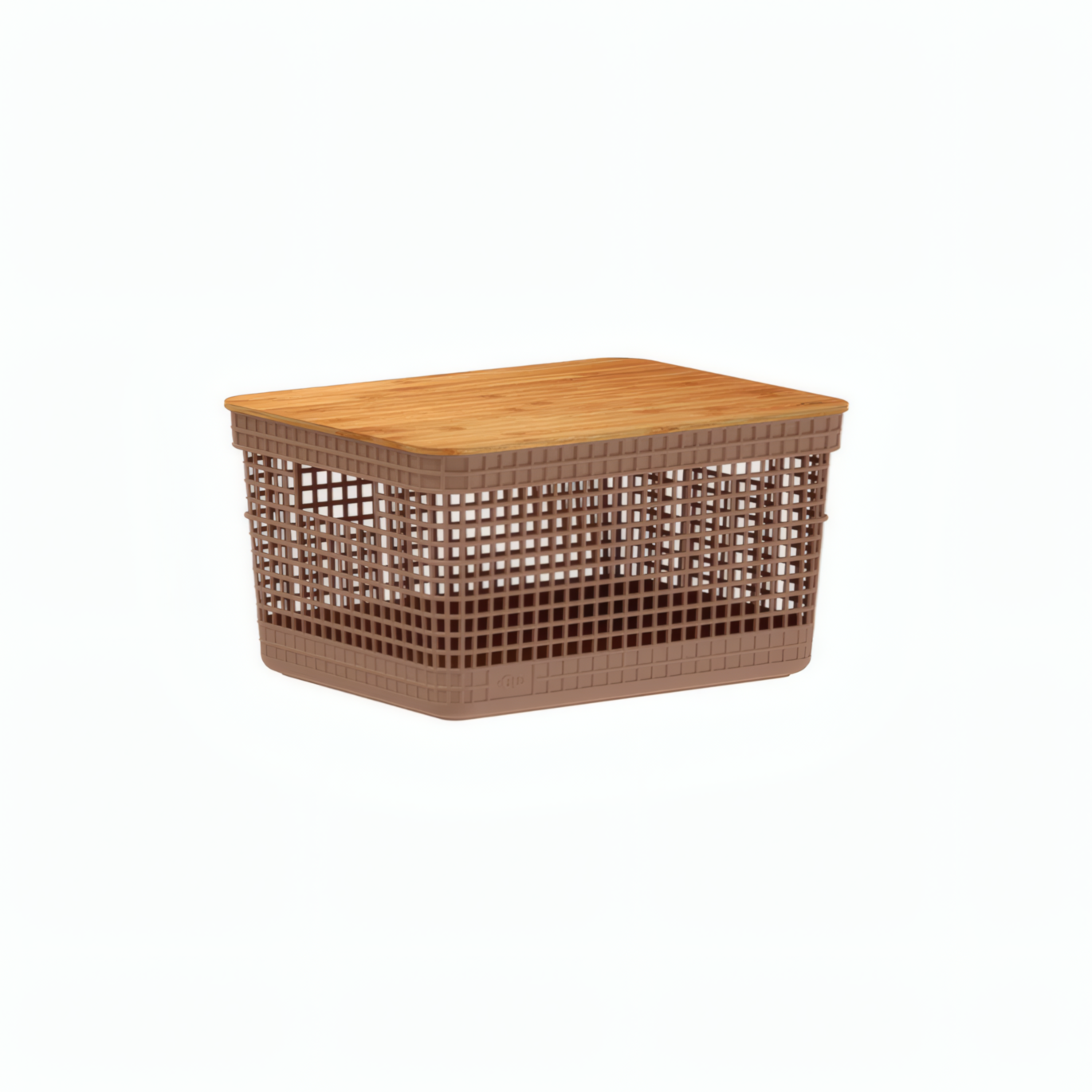 Cesto Organizador Grid Com Tampa De Bambu 8 L Ou | Loja Daju