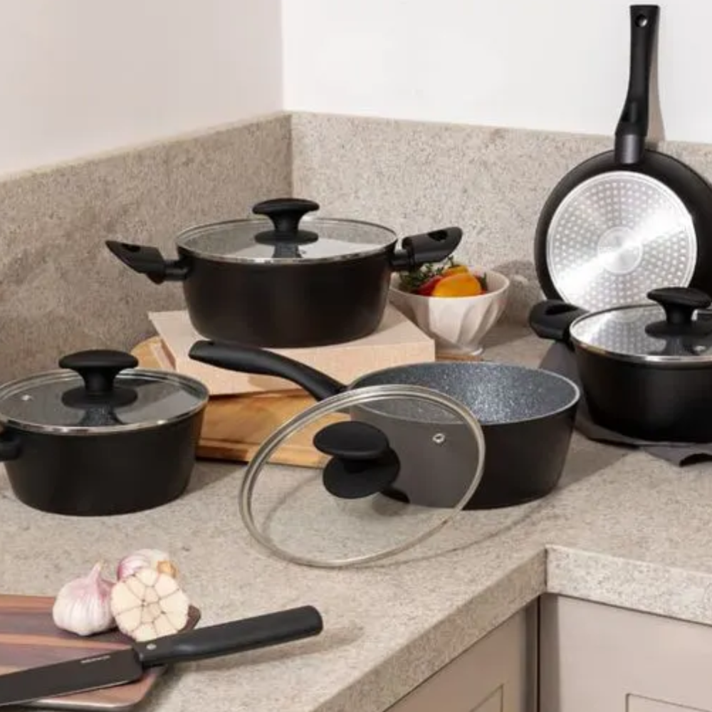 Jogo De Panelas Orion Ceramic Life Antiaderente 5 Peças Brinox