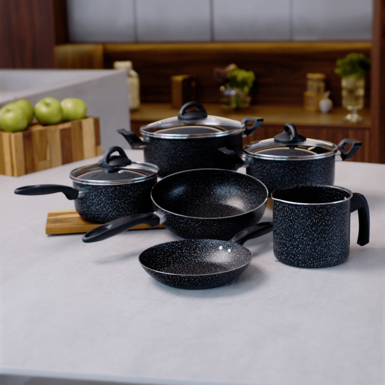 Jogo De Panelas Suprema Ceramic Life Antiaderente 6 Peças Brinox