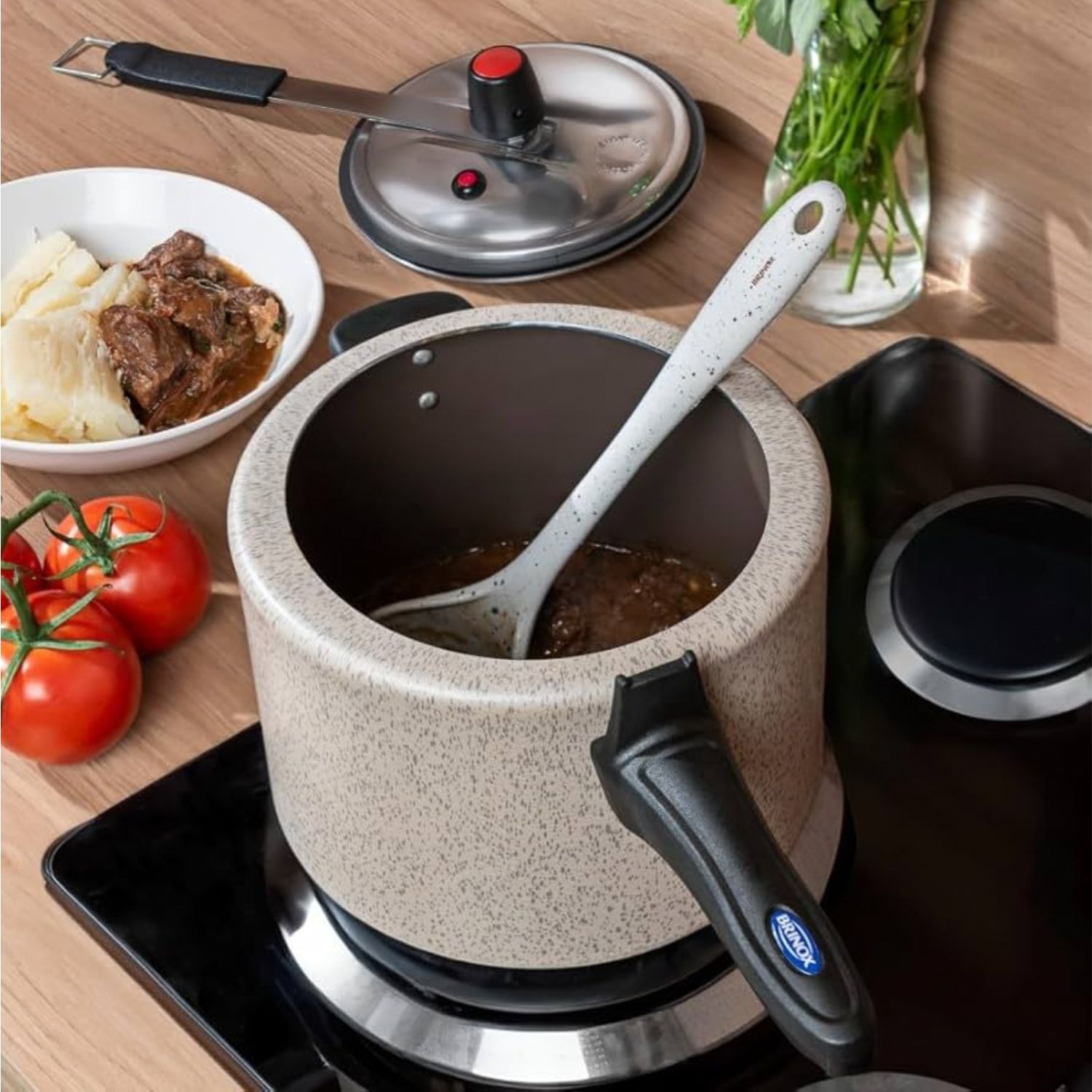 Panela De Pressão Vapt Revestimento Cerâmico 4,5 Lt Brinox | Loja Daju